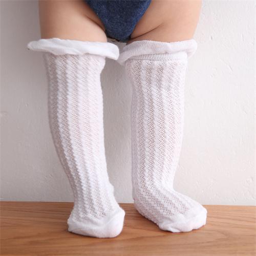 Baby knee length mesh socks