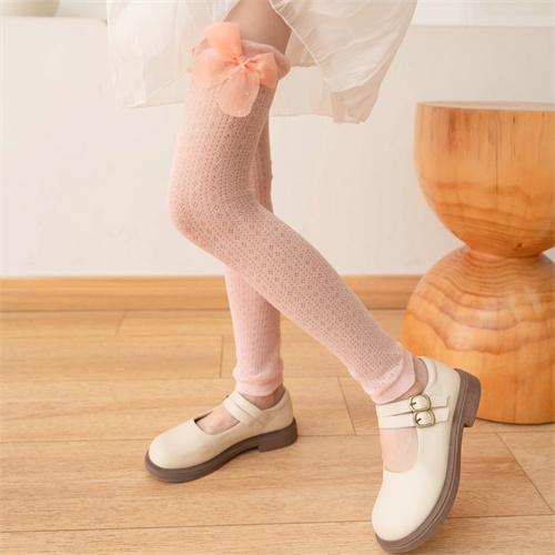 Children's ultra-thin bow protective socks