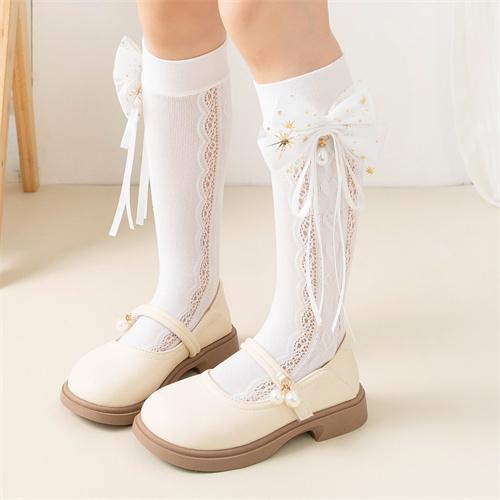 Shiny Ribbon Pendant Lolita Fashion Socks