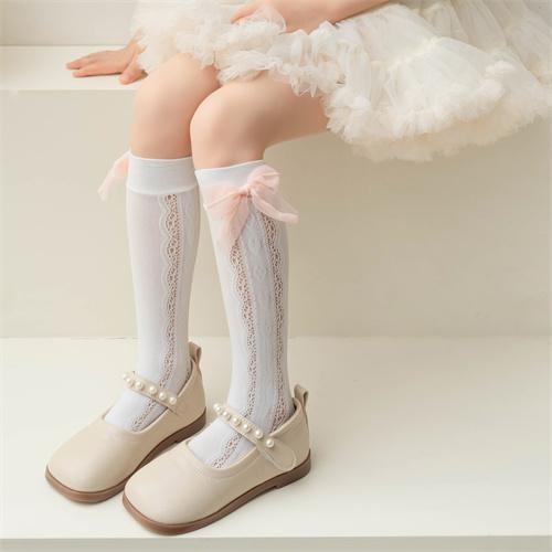 Chiffon bow Lolita princess socks