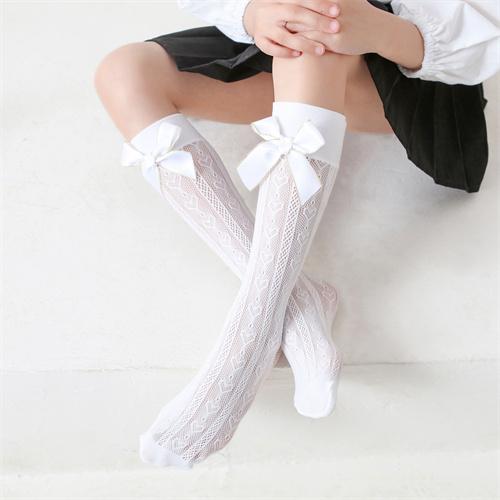 Lolita Gold Border Bow Short Socks